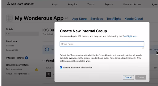 distribution of iOS app
